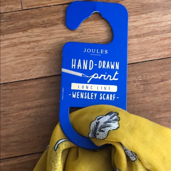 Joules yellow floral scarf new - Picture 2 of 4